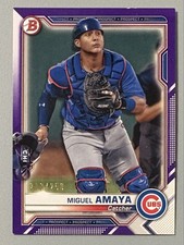 2021 Bowman - Prospects Miguel Amaya #BP-148 Purple Border /250 (RC)