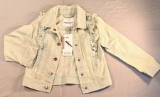 Urban Republic Girls Denim Jacket Size 4 S Light Wash Ruffle Front NWT