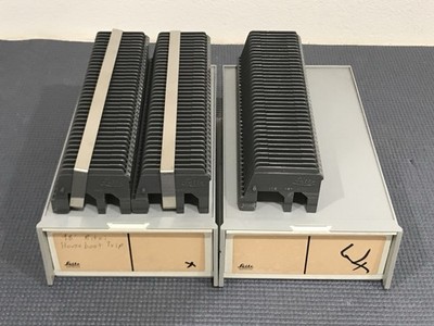 3 Leica Leitz 35mm Slide Storage Trays (36) w/ 2 Slide Magazine Boxes