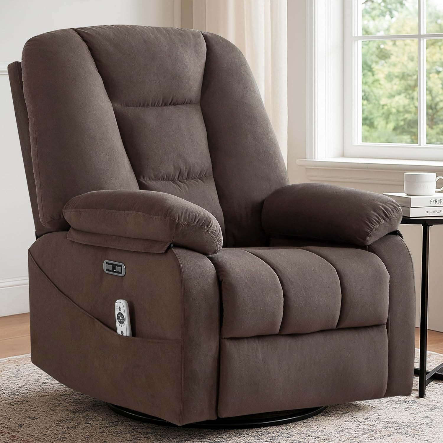 With Heat & Usb - Fabric Brown