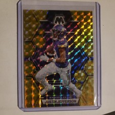 Justin Jefferson 2023 Mosaic Yellow Reactive Prizm  #152 vikings
