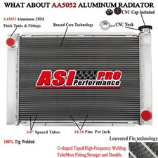 2row Aluminum Radiator Fit Chevy Gm Sbc Bbc N Overall Size 28 X 19 Universal