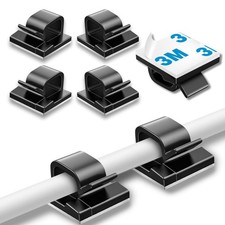 200 Pcs Adhesive Cable Clips - Wire Organizer, Cord Holder, Self-Adhesive Hooks