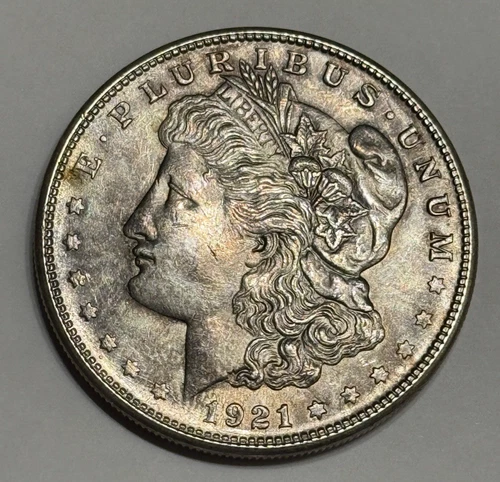 1921 S Morgan Silver Dollar (90% Silver) ~ BU ~ Nice Subtle Toning