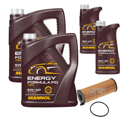 FEBI BILSTEIN Ölfilter 12L MANNOL Energy Formula PD 5W-40 für Audi A6 Allroad
