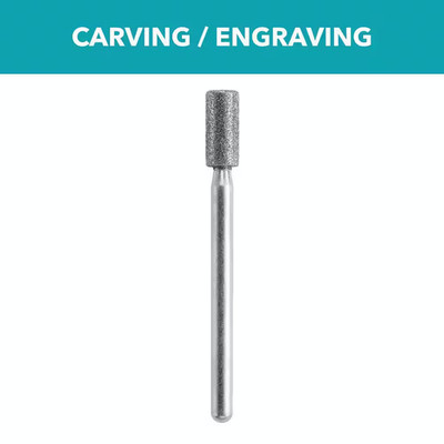 3/16 In. Rotary Accessory Diamond Wheel Cylinder Point for Wood, Ceramic, Glass,