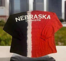 Nebraska Cornhuskers Spirit Jersey Tie-Dye Long Sleeve Shirt NeW XL Football