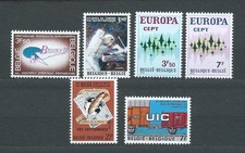 BELGIQUE - 1972 YT 1621 à 1626 - TIMBRES NEUFS** MNH