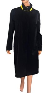 Spirit Airlines Flight Attendant Uniform Black Long Trench Coat Medium