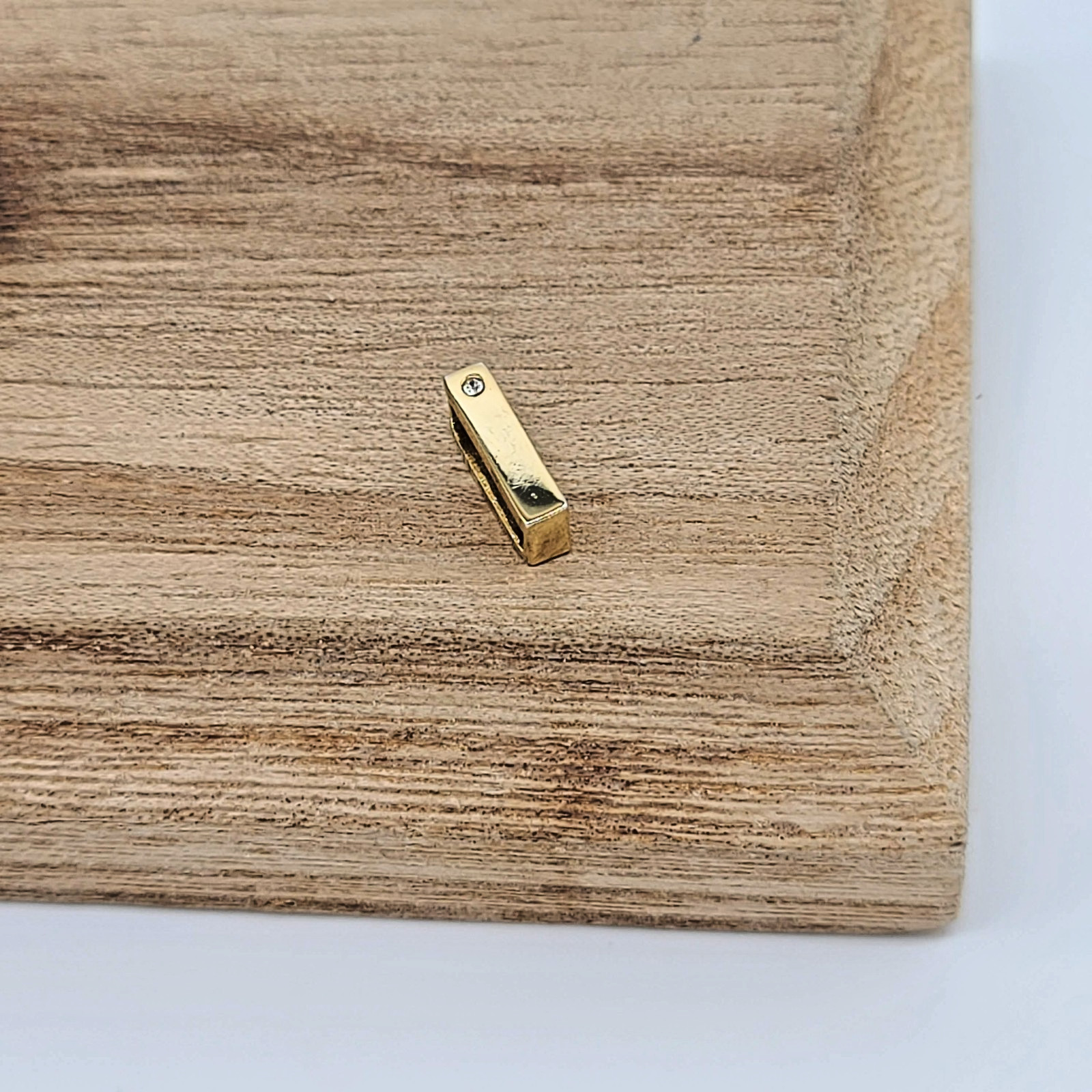 KEEP Collective Key Charm Gold Rectangle Bar Crys… - image 2