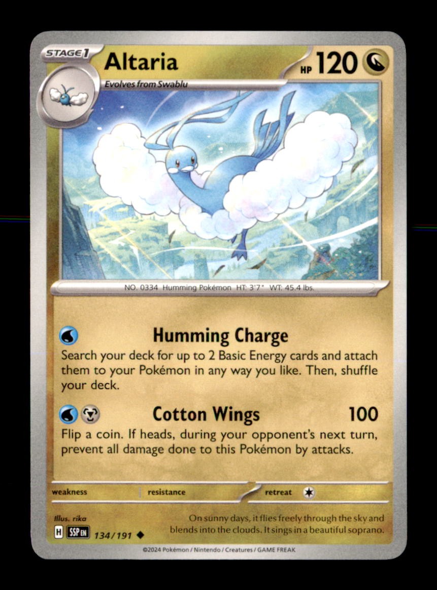 Altaria 134/191 Uncommon Surging Sparks Pokemon Near Mint