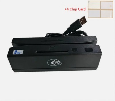 NEW YL160 4-in-1 Multi Magnetic Card Reader EMV/ IC Chip/RFID/PSAM+4chip card