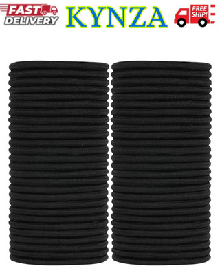 Black Hair Ties for Women, Girls, Kids & Men 280 Bulk Pack, 4MM Ponytail Holders