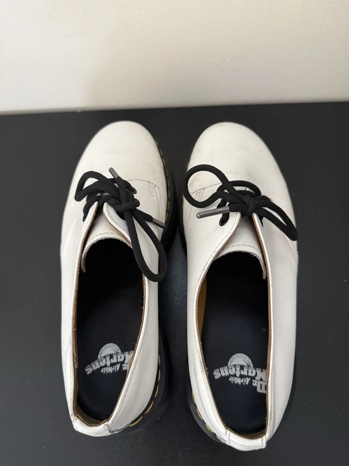 1461 Quad White Doc Martens Platform Mens Size 9 US - Image 3 of 4