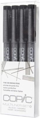 TOO Copic Multi Liner 4 Piece Black A Set