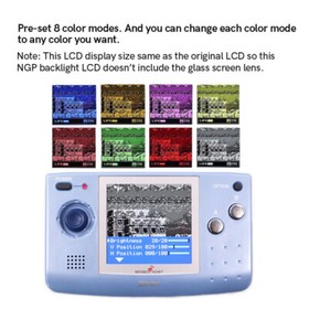 Retro Pixel Big IPS Backlight LCD Screen For NEO GEO Pocket NGP Black/White