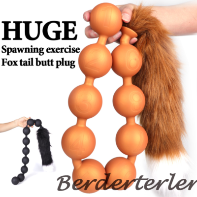 Super Huge Spawn Training Anal Beads Vaginal Anus Dilator Butt Plugs Sex  Toys