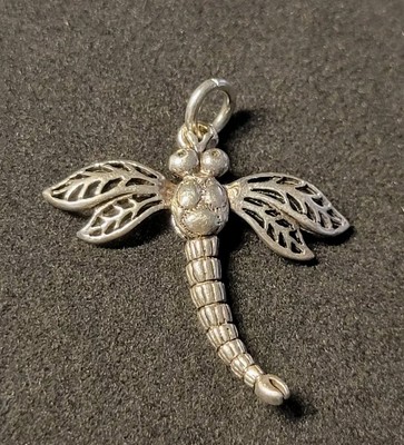 Realistische Libelle 925 Sterling Silber Anhänger Halskette Schmuck 1550
