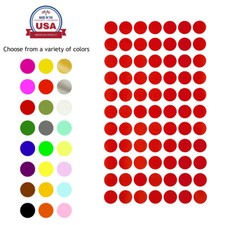 Color Coding Dot Stickers 15mm Round 5/8 Inch Circle REMOVABLE Labels