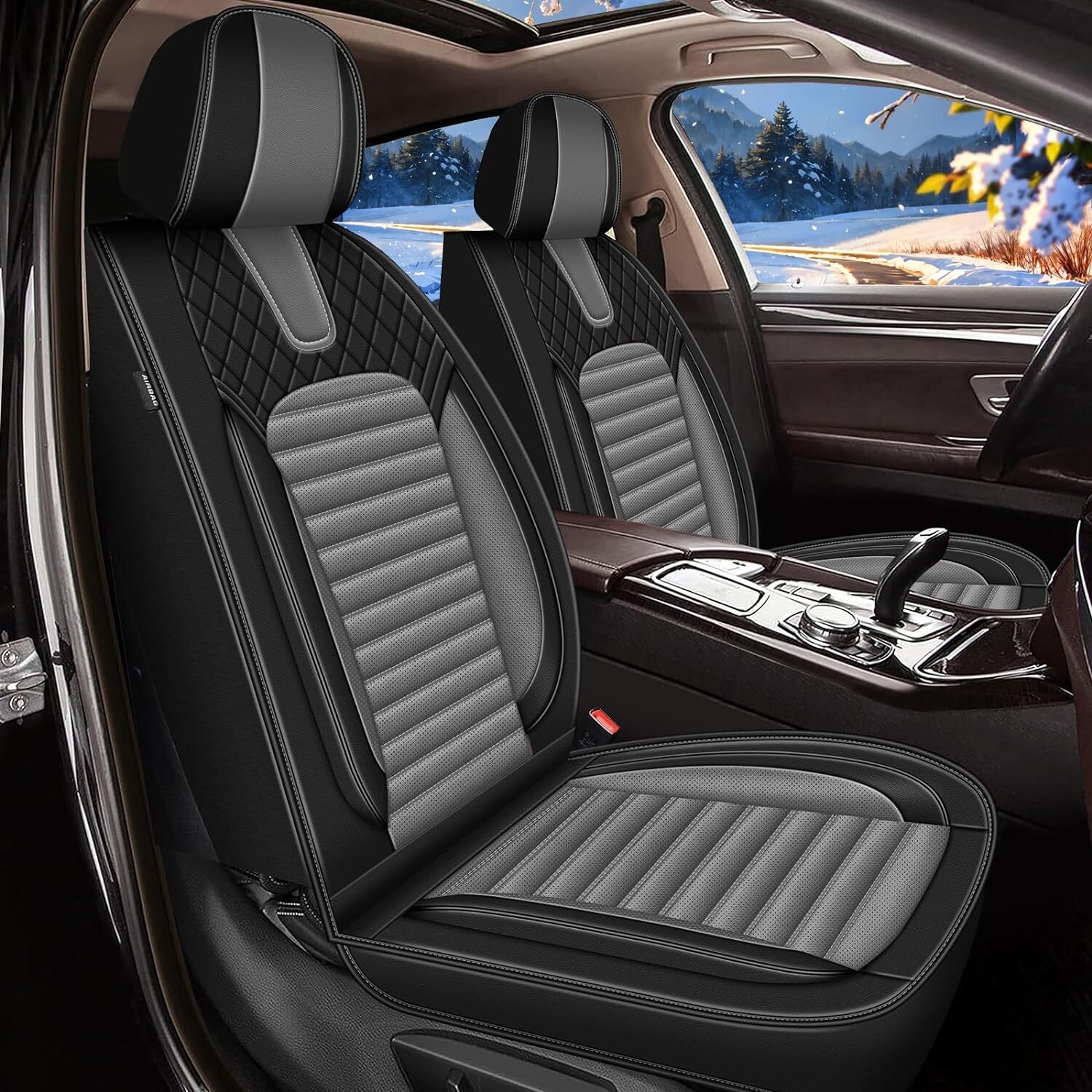 Luxury Car Seat Covers PU Leather Front Rear Cushion For JEEP WRANGLER 2003-2017