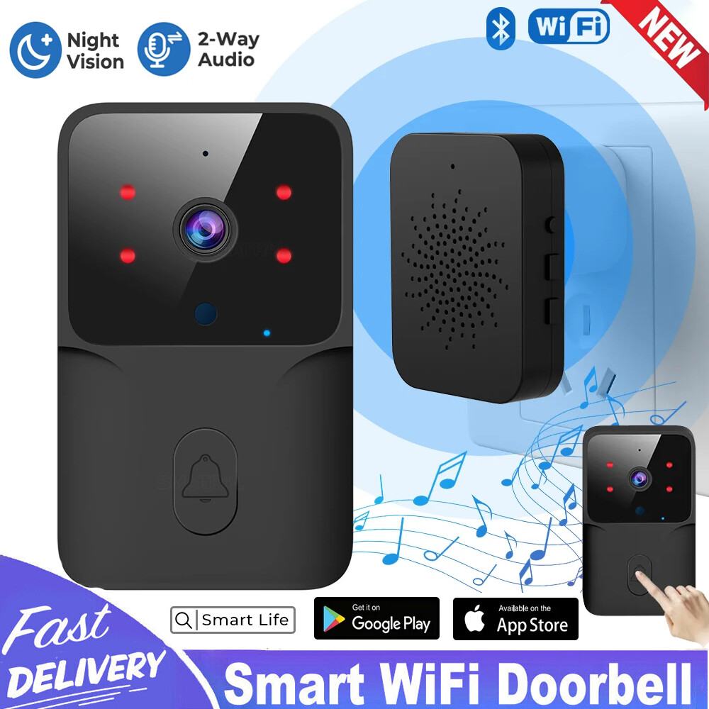 Wireless WiFi Doorbell Intercom Video Camera Smart Door Ring Bell Chime Security-image