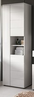 Bad Hochschrank Badezimmer Badschrank Weiß Hochglanz 3-TüRig 11 FäCher Larik