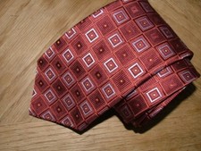 MENS JOHN W. NORDSTROM TIE 100 SILK MADE IN USA RED BLUE PLAIDS 0486