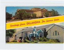 Postcard State Capitol & Will Rogers Memorial Greetings from Oklahoma USA