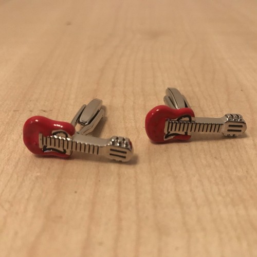 BOUTONS DE MANCHETTE GUITARE ÉLECTRIQUE BONNE QUALITÉ LIVRAISON GRATUITE UK PAIRE NEUVE - Photo 6/12