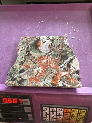 Atemberaubende Geld Achat Scheibe AKA Indonesischer Blutstein 686 Gramm #7