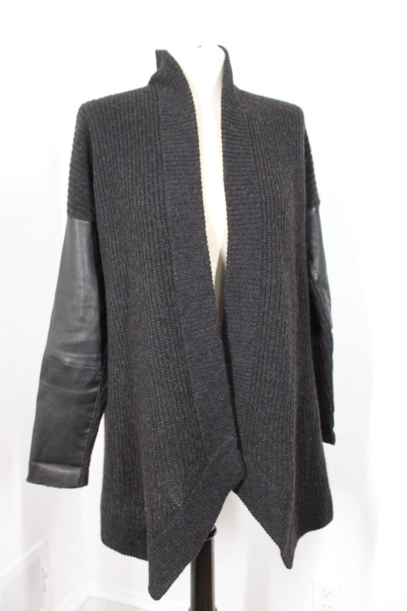Sweater with hotsell leather sleeves