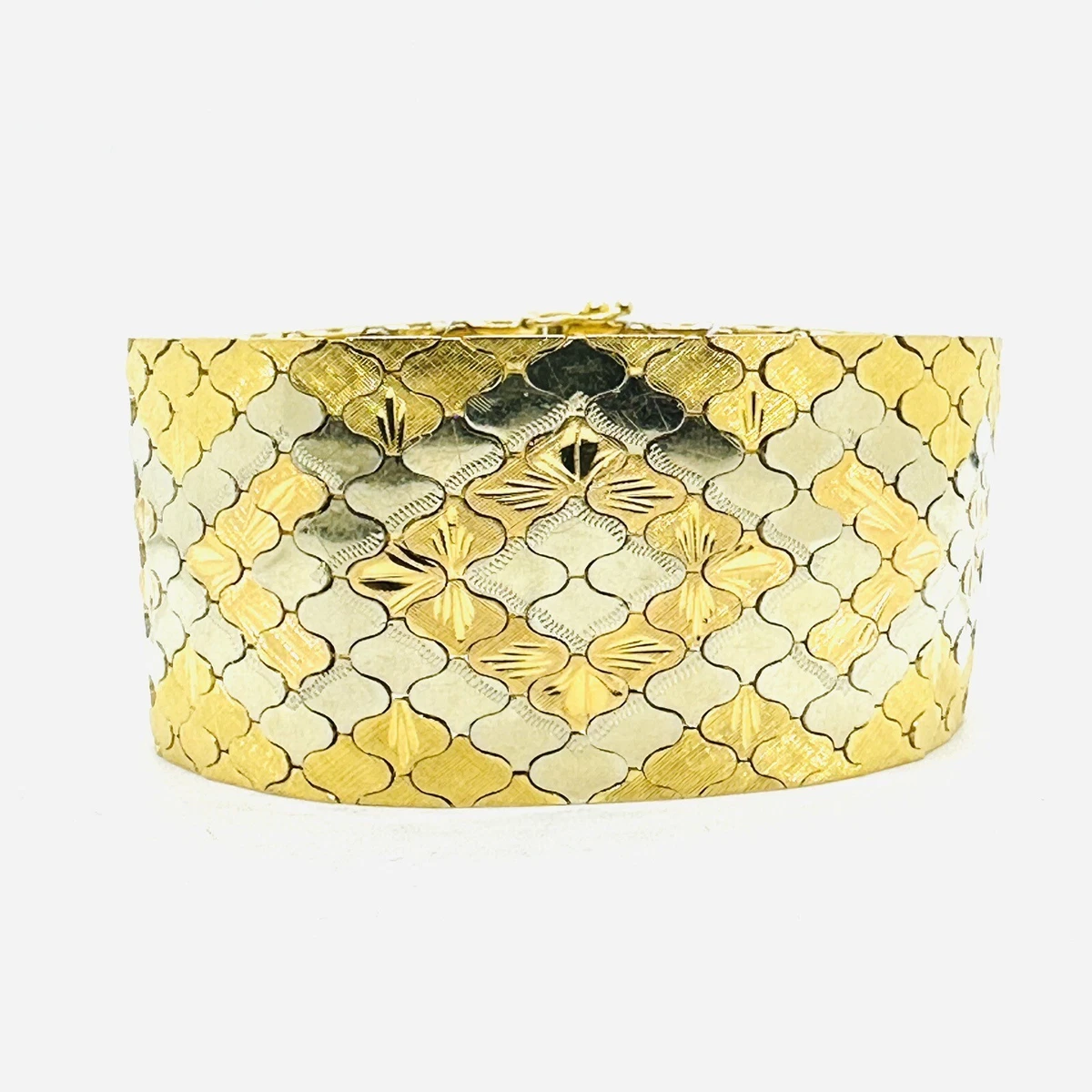 Yellow, White, Rose 750 Gold Engraved Bracelet 1
