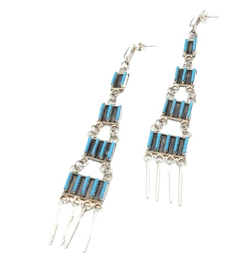 Vintage Native American Navajo Sterling Silver Turquoise  display picture 1