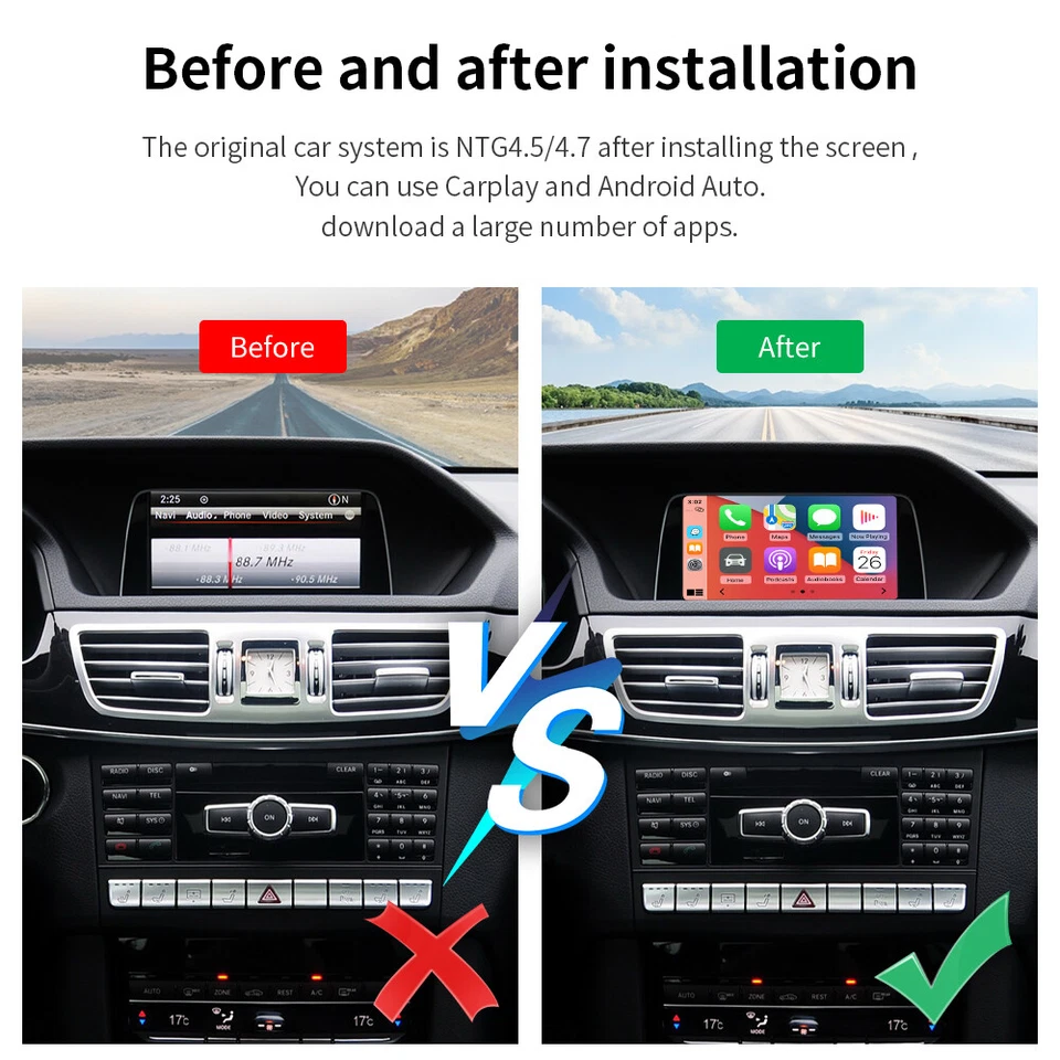 Wireless CarPlay Android Auto Interface for Mercedes Benz E-Class W212 2012-2015 - Image 4 of 4