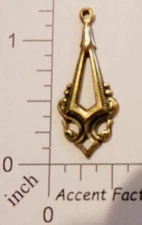 27743       2 Pc Brass Oxidized Victorian Dangle Jewelry Finding