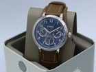 NEW AUTHENTIC FOSSIL AIRLIFT SILVER BLUE OLIVE GREEN LEATHER MEN'S BQ2734 WATCH
