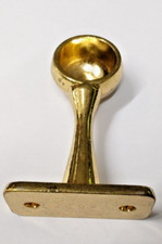 1x 19mm 1.9cm Ende Schiene Wandbehang Halterungen, Rund Messing Kleidung