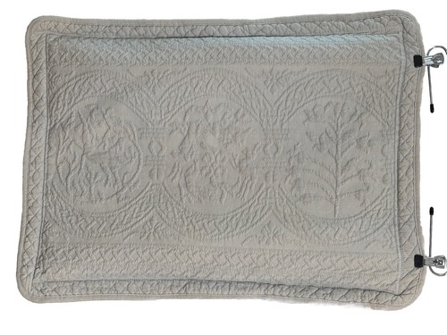 Williamsburg William Mary Colonial Pillow Sham 1 Standard Light Gray Ecru
