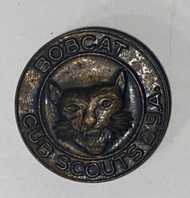VINTAGE Bobcat Cub Scouts BSA Tac Pin Pin-back .65 
