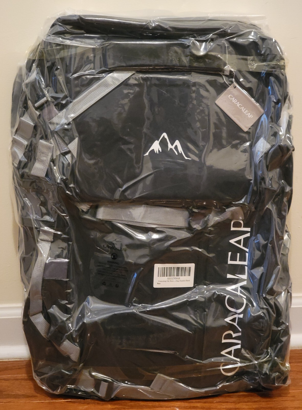 Caracaleap Ski Boot Bag Durable Black Backpack Travel Storage New with Tags