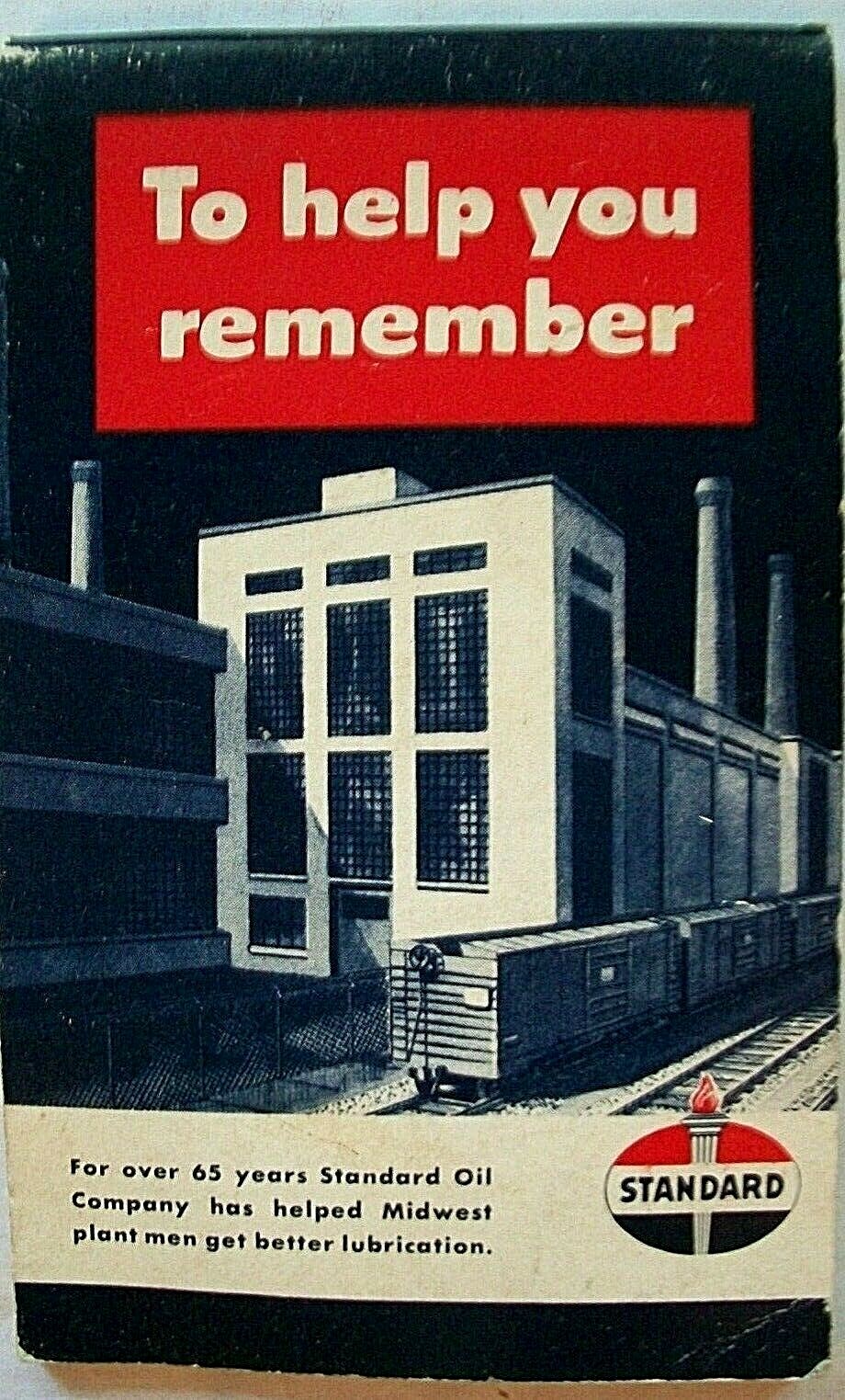 VINTAGE STANDARD OIL POCKET CALENDAR NOTE PAD 1959 SIZE 3.25" BY 5.25" VGC