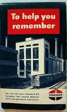 VINTAGE STANDARD OIL POCKET CALENDAR NOTE PAD 1959 SIZE 3.25" BY 5.25" VGC