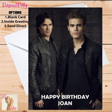 Personalised Salvatore Card Birthday Vampire Diaries Damon Stefan