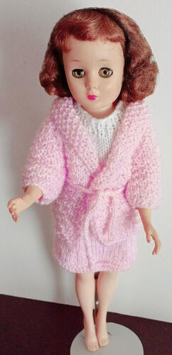 OOAK Hand Knit Outfit for 20 Inch FashionDolls - Pink Top and Rose-colored Skirt