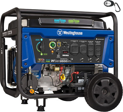 12500W Dual Fuel Portable Generator with Remote Start & CO Sensor