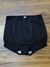 Vtg Bali Something Else Hi Waist Basic Black Girdle Panties Anton Nylon M 27-28