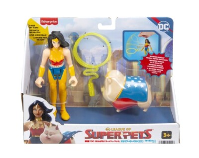 New DC League of Super Pets Wonder Woman w/Lasso & PB The Pig