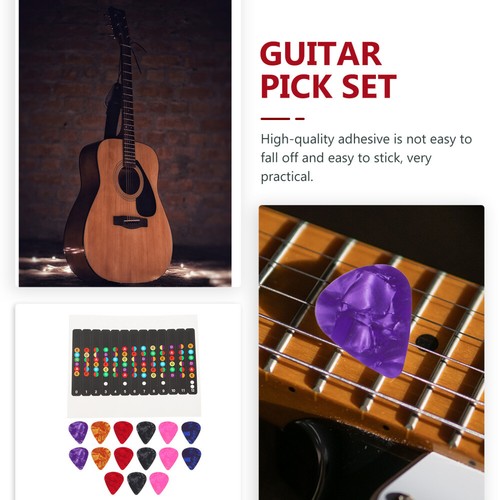 3 Sets Gitarrenaufkleber -Pick -Set Etiketten Für Gitarrengriffbretter - Afbeelding 6 van 12