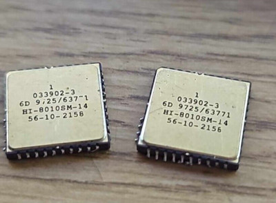 2x Rare Mil Spec Holt HI-8010SM 14 Gold CMOS High Voltage Display Driver P N TTL