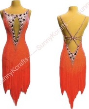 Tassel Latin Dance Dress Clothing Salsa Costume Ballroom Competition SMOOTH